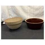Glazed Stoneware Mixing Bowls