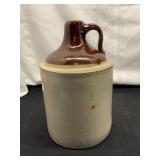 Stoneware Jug with Brown Glaze Top
