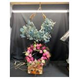 Floral Wreaths and Seasonal Light Decor