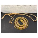 Carved Wood Whip and Plastic Snake
