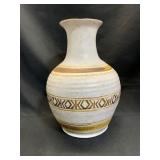 Ceramic Vase with Geometric Bands