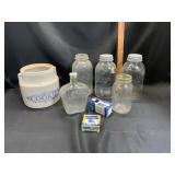 Glass Jars and Ceramic Cookie Jar