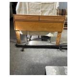 Oak Queen Sized Headboard with Frame Rails