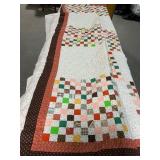 Handcrafted Unfinished Quilt, 94x87