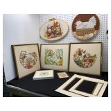 Framed Embroideries and Mats