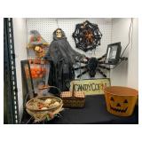 Halloween Decorations and Basket