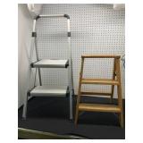 Aluminum and Wood Step Ladders