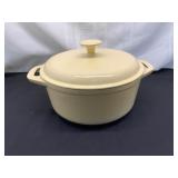 Beige Enameled Cast Iron Dutch Oven