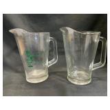 Glass Pitchers with Graphics