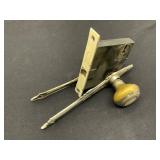 Vintage Metal Door Knob Set with Lock Mechanism