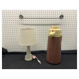 Table Lamp, Beverage Dispenser, and Towel Bar
