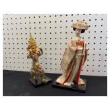 Two Cultural Figurines on Bases