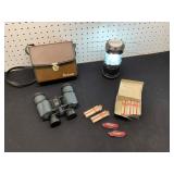 Bushnell Binoculars, Lantern, and Tools