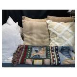 Throw Pillows and Decorative Tapestry