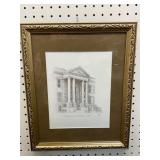 Framed Drawing of Cheyenne County Courthouse