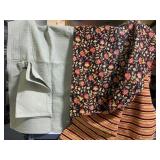 Two Quilted Blankets, Floral and Green