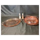 Pink Depression Glass Serveware