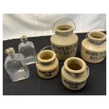 Stoneware Jars and Glass Bottles Collection