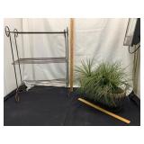 Metal Shelf, Basket Planter, and Insert Tray