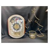 Seiko Wall Clock and Metal Candle Tree