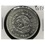1967 One Peso Silver Coin Mexico