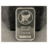 1 Oz. .999 Silver Bar, Sunshine Minting Co.