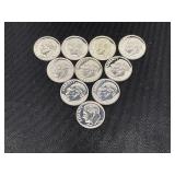 10 Gem Proof 1960-64 Roosevelt Dimes
