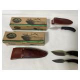 3 Outdoor Edge Knives W/ Sheaths