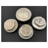 Vintage Cast Metal 1928 Plymouth Hubcap Grease Cap