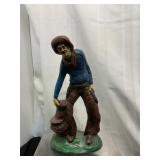 Hand-Painted Ceramic Cowboy Figurine