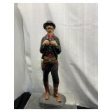 Painted Ceramic Figurine of a Gambler