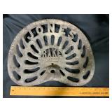 Antique Cast Iron Jones Seat by Plano Mfg