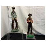 Painted Ceramic Cowboy Figurines