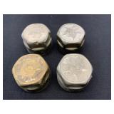 Four Vintage Star Brand Hub Caps