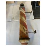 Antique Cast Iron Barber Pole, c. 1909