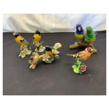 Ceramic Bird Figurines - Orioles and Goldfinch