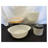 Glasbake & FireKing White Glassware