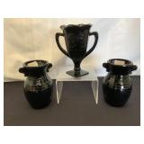 Black Amethyst Glass Vases