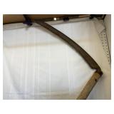 Antique Wooden Scythe with Curved Blade Plus Hoe