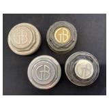 Four Vintage Graham Brothers Hubcaps