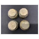 Four Vintage Ford Brass Hub Caps