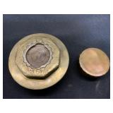 Antique Brass Hubcaps with D Monogram