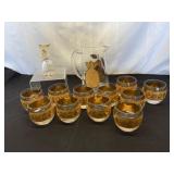 Culver Florentine Glass Cocktail Pitcher, Glasses,