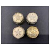 4 1920s Durant Star Hub Caps