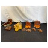 Unique Wood Carved Duck By Gantz & More