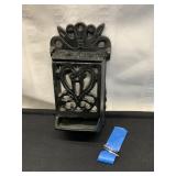Vintage Cast Iron Wall-Mount Match Holder