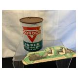Conoco Super Motor Oil Can and 1935 Brochure