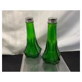Green Depression Glass Shakers