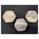 Three Vintage Whippet Radiator Caps