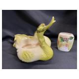 Hull Pottery Swan Planter and Wall Pocket